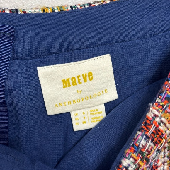 Anthropologie Maeve Two Piece Multicolor Tweed Skirt Set - Size 4/6 - Picture 9 of 11